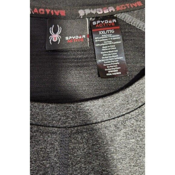 Spyder Men's XXL Shirt Gray Long Sleeve Activewear ProWeb Lightweight Top - Picture 5 of 7